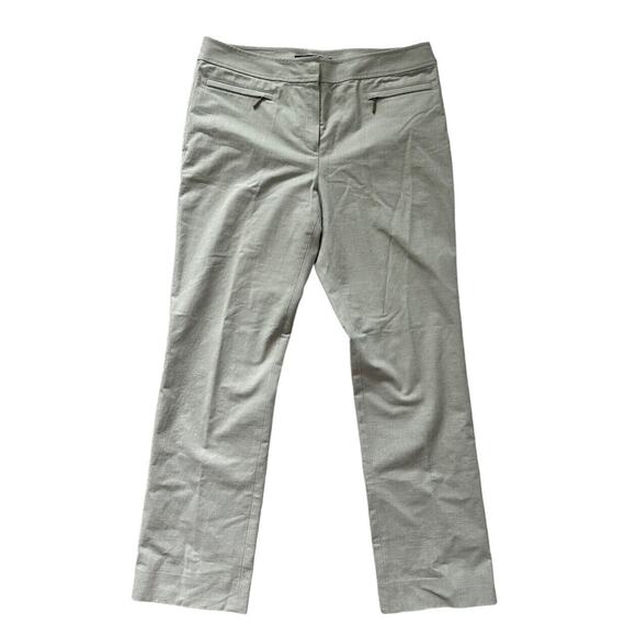 Lafayette 148 NY Women’s Light Khaki Textured Trousers Dress Pants 6 Zip Pockets - Picture 1 of 6